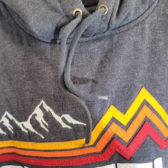Prairie Mountain Hoodie Mens Gray Large Seattle Washington 53 Pullover Graphic - Picture 6 of 7